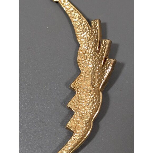 Vintage Avon NR Rhinestone Curved Bar Goddess Touch Statement Tennis Necklace - Picture 8 of 10